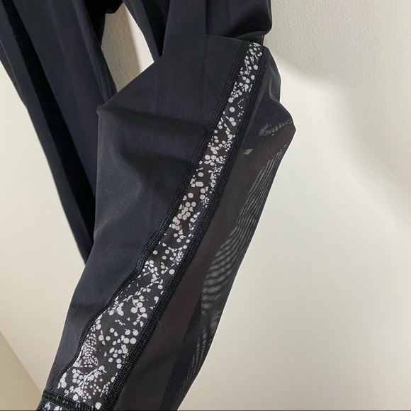 Lululemon Mix & Mesh Crop Leggings 21" Chirasu Black Size 6 Small - Picture 6 of 12